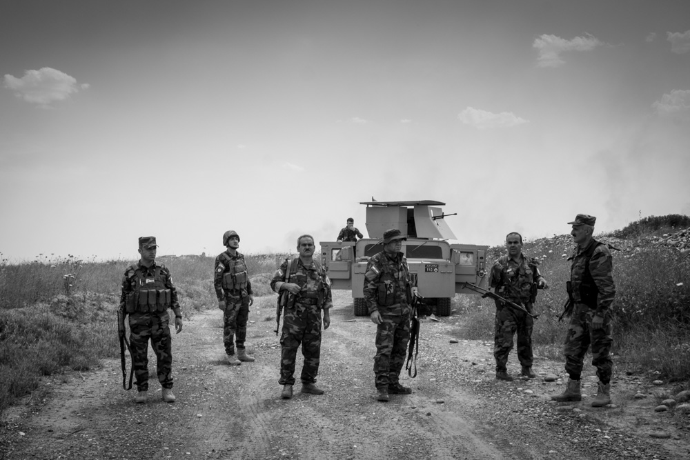 مقاتلو البيشمركة في بعشيقة – تصوير: تصوير: الكساندر افونسو